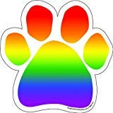 Imagine This Paw Car Magnet, Rainbow Paw, 5-1/2-Inch by 5-1/2-Inch