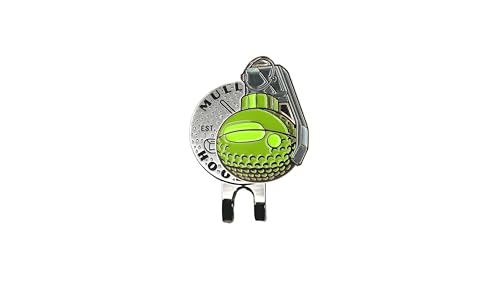 Mulligan Hooligan Grenade Golf Ball Marker + Magnetic Hat Clip, Funny and Unique Golf Gift, Premium Quality, The Perfect for Your Favorite Golfer, Golf Accessories for Any Occasions