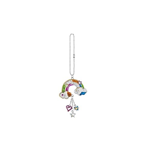 Ganz Color Car Charm - Rainbow, Zinc, Epoxy, Iron, 2 Inches Width, 7.50 inches Height, Silver