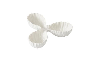 Pampa Bay Mascali Bianca 3 Section Server, 10.5" x 10.5" x 2.5" tall