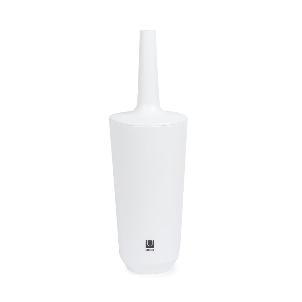 Umbra Corsa Toilet Brush with Holder, White