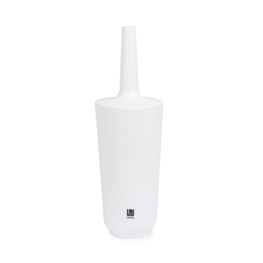 Umbra Corsa Toilet Brush with Holder, White