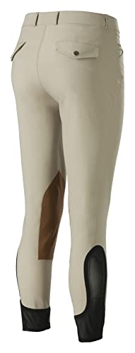 Equinavia Erik Mens Traditional Knee Patch Show Breeches | Horse Riding Pants - Tan - 38