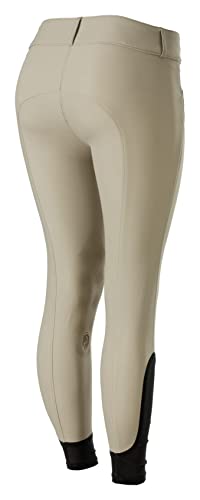 Equinavia Maud Womens Mid Rise Silicone Knee Patch Breeches - Tan - 36