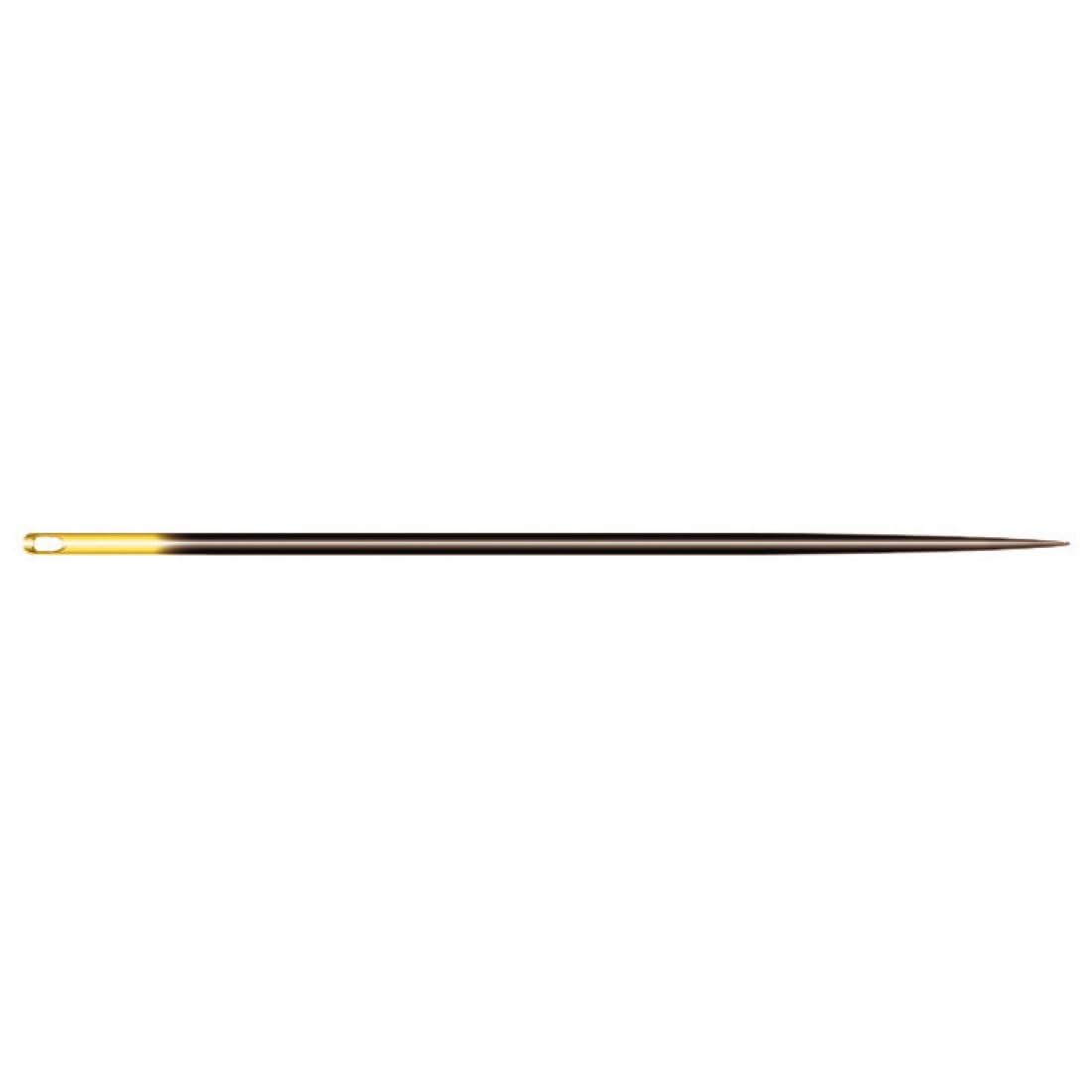 Clover 4971 Clover No.10 Needles Applique/Sharps, Black/Gold