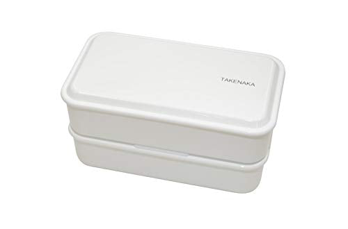 Bento Snack Box Dual for Perfect Lunch, Recycled Plastic Bottles Using, Eco-Friendly Lunch Box for Office, School, Takenaka Bento Box (Coconut White)