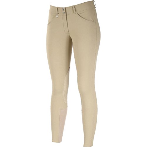 Horze Womens Grand Prix Classic Hunter Knee Patch Breeches - Tan - 34