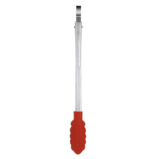 Browne & Co Cuisipro 9.5-Inch Silicone Locking Tongs, Red