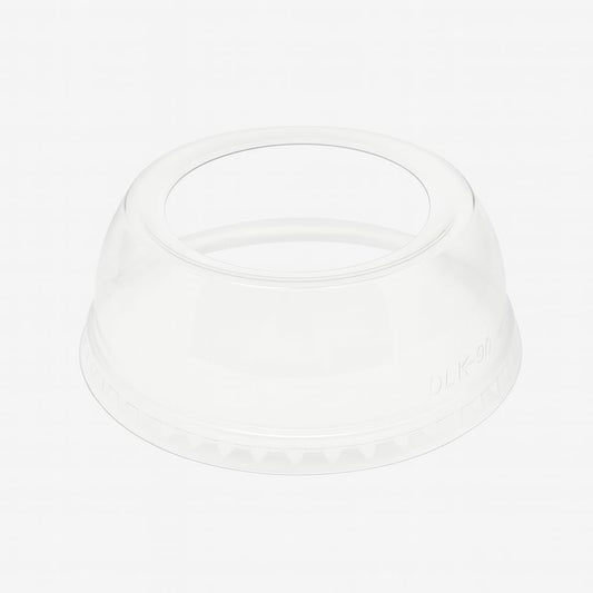 DHG Professional Wide Hole Dome Lid, PET 98mm Diameter Plastic Cold Cup Lids [Case of 1000 Counts]
