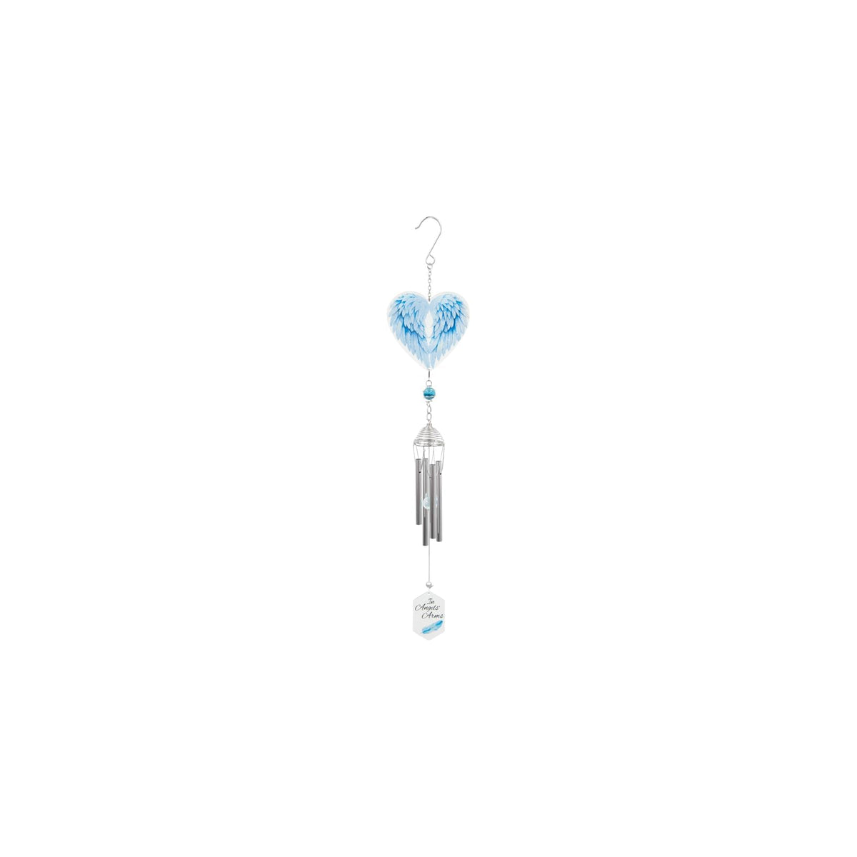 Carson Wind Chime, White/Sky Blue