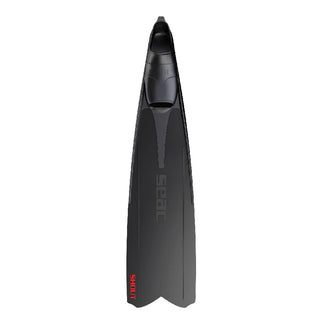 SEAC Shout Adult Long Fins for Scuba Diving, Freediving and Spearfishing, Black, 11-12