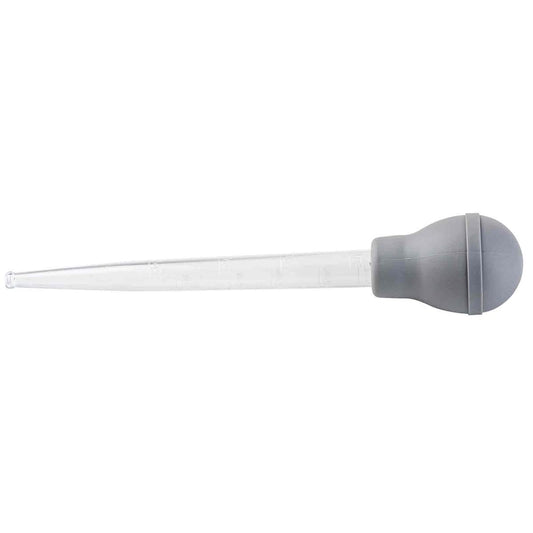 Tablecraft 11037 Turkey Baster, Gray, Thermo Plastic Rubber TPR, 1 oz