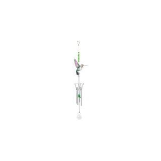 Carson Wind Chime, White/Green, Modern