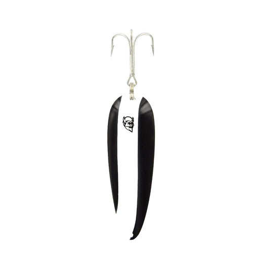 Dardevle 1oz - 28gr Black with White Stripe Brass Back