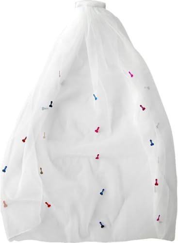 Kheper Games Naughty Novelty Bride Veil - Fun Bachelorette Party & Hen Night Accessory