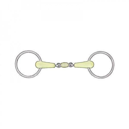 HORZE Apple Flavor Peanut Link Loose Ring Snaffle Bit - 5 1/4