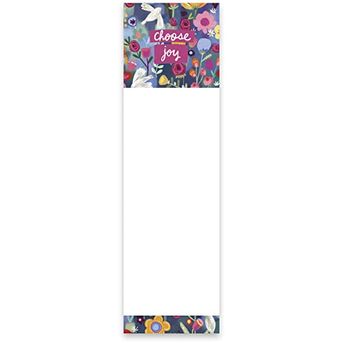 Primitives by Kathy Colorful Floral Design Choose Joy Magnetic Paper List Notepad (60 Pages)