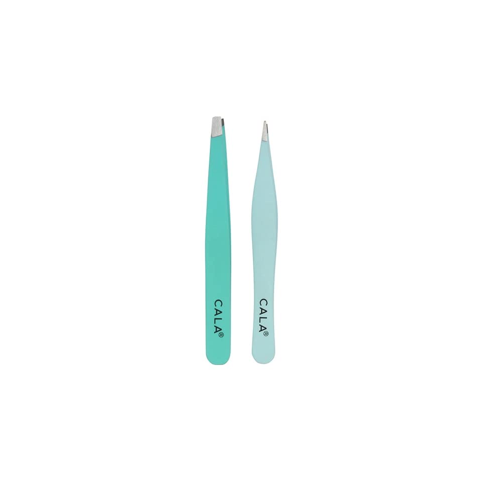 Cala Soft touch mint tweezer duo