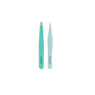 Cala Soft touch mint tweezer duo