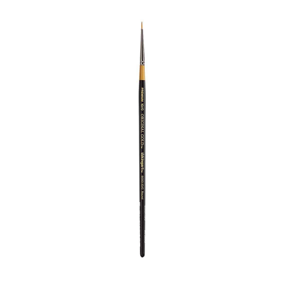 KingArt Original Gold 9000 Series , Premium Artist Brush, Golden TAKLON Round-Size: 10/0