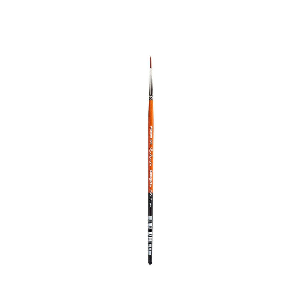 KINGART Paint Brush, 2/0, Black,orange