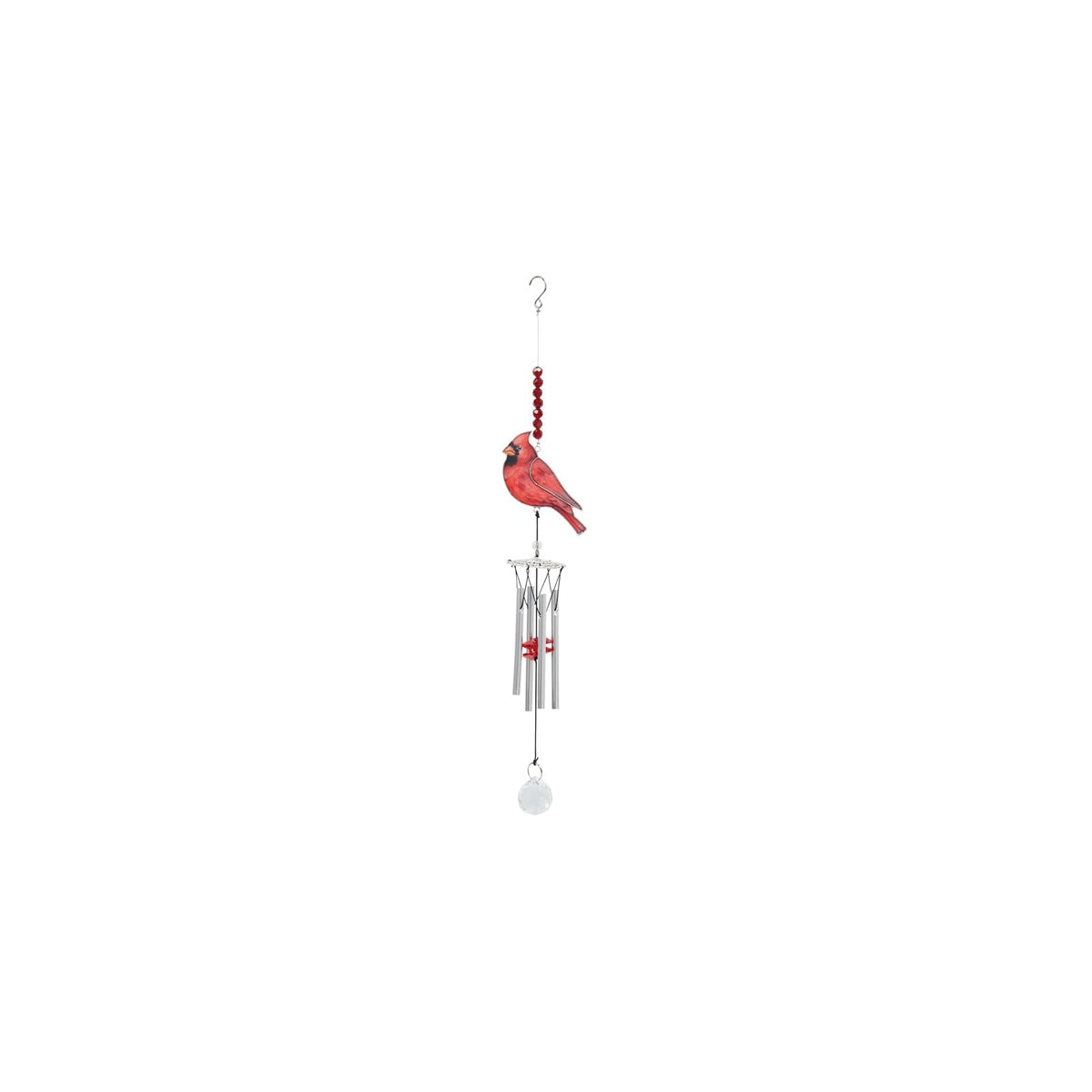 Carson Wind Chime, White/Red