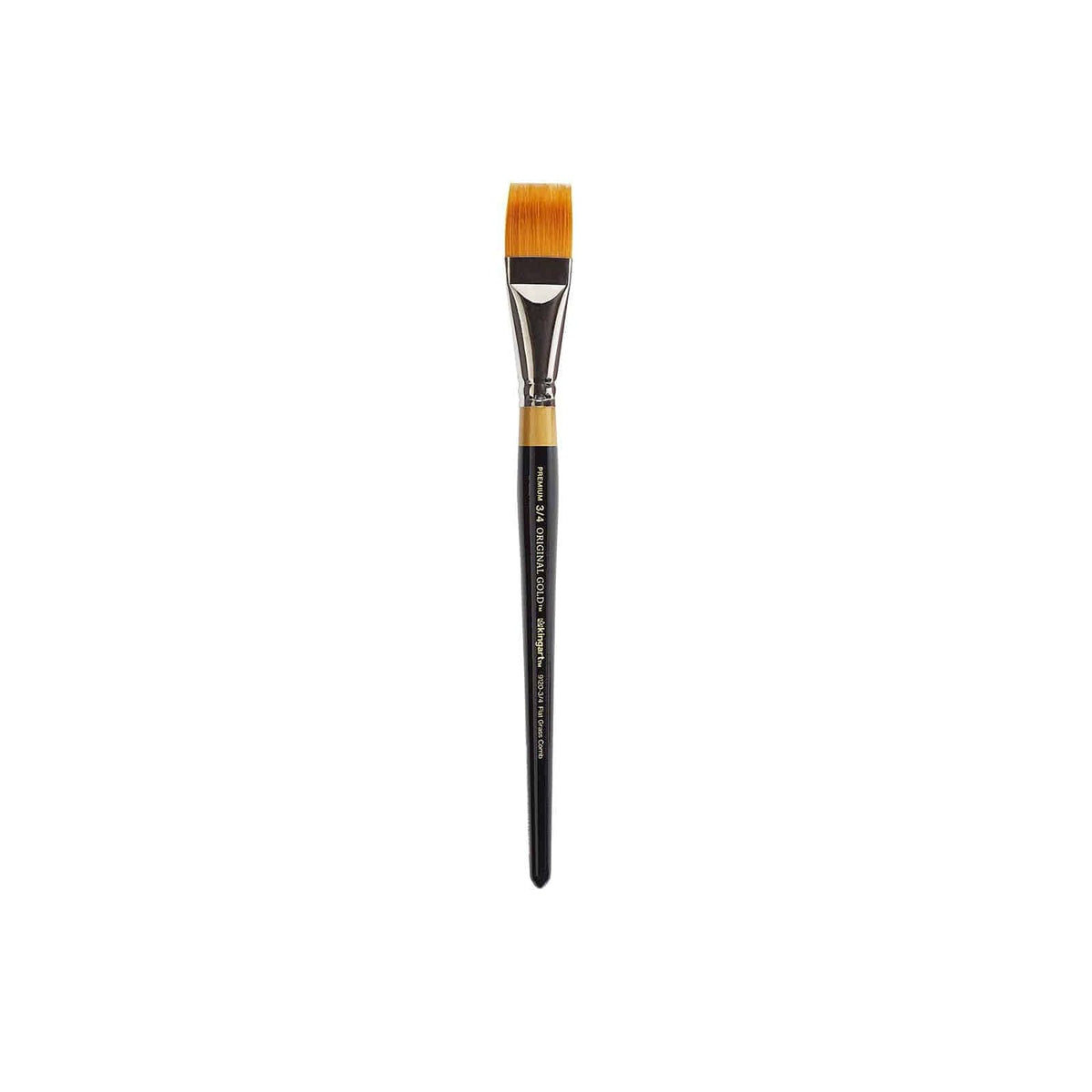 KINGART Paint Brush, 3/4, Black & Gold