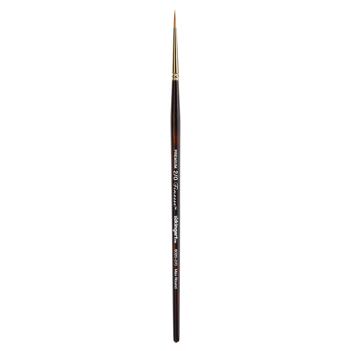 KINGART Finesse 8020 Ultra Round Series Kolinsky Sable Synthetic Blend Premium Watercolor Artist Brushes (4)