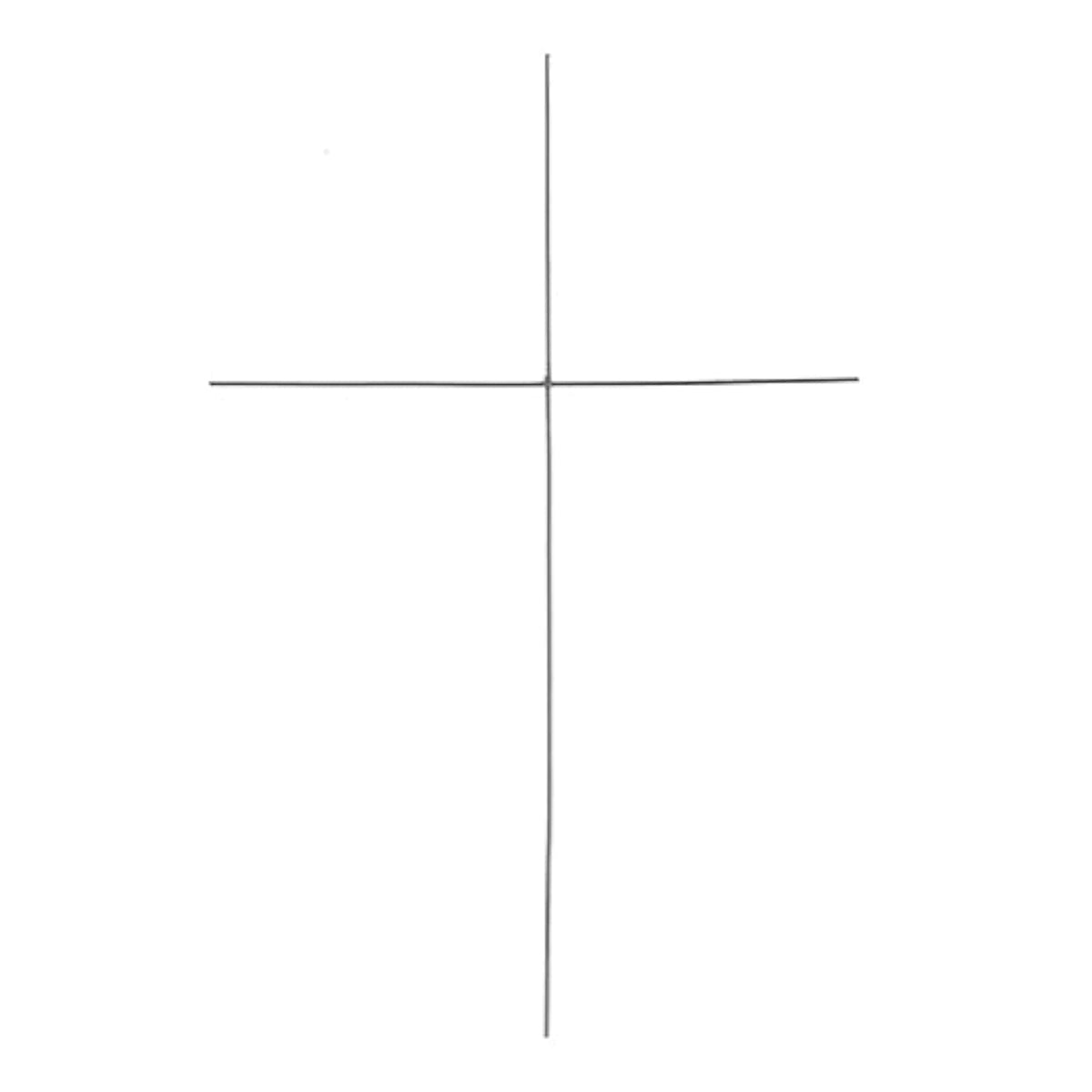 John Bead Wire, Cross, Silver