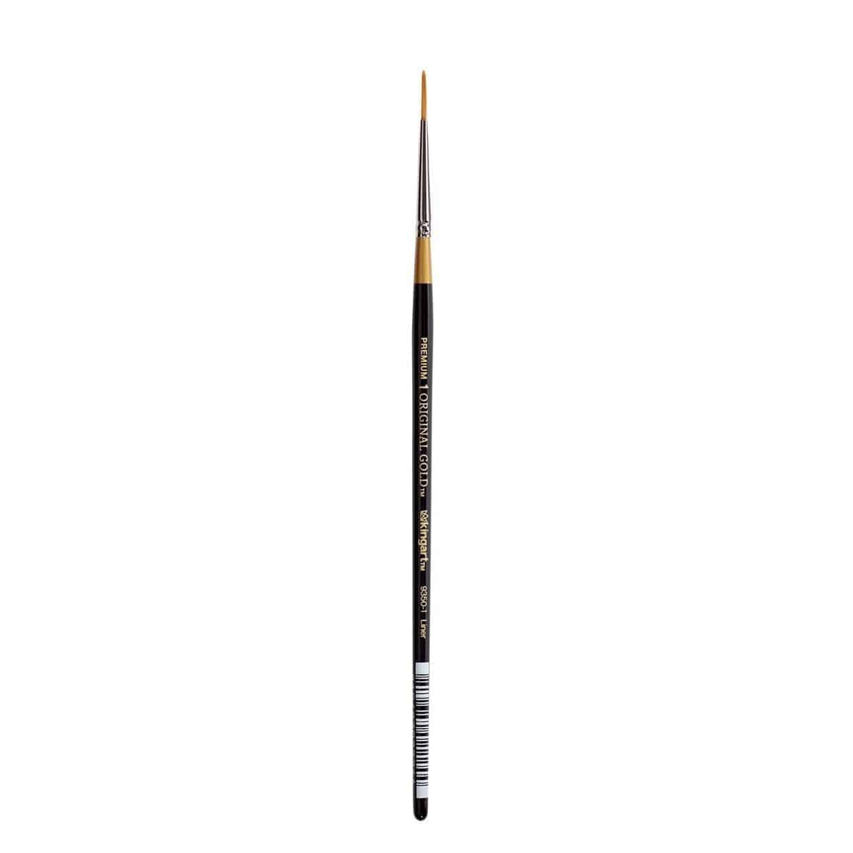 KingArt Original Gold 9350 Series , Premium Artist Brush, Golden TAKLON Liner-Size: 1, 1