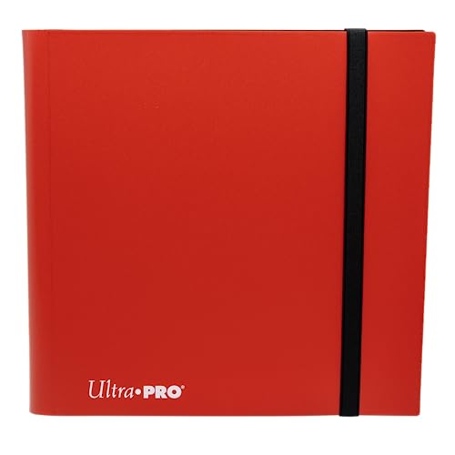 Ultra PRO - Eclipse 12-Pocket Apple Red PRO-Binder for 480 Cards Standard Size Cards, Protects Collectible Cards, Gaming Cards and Sports Cards In Ultra PRO Deck Protector Sleeves