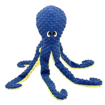 Pet Lou Dotty Friends 2.0 Blue Octopus, 26-inch Height, Pet Toys Supplies