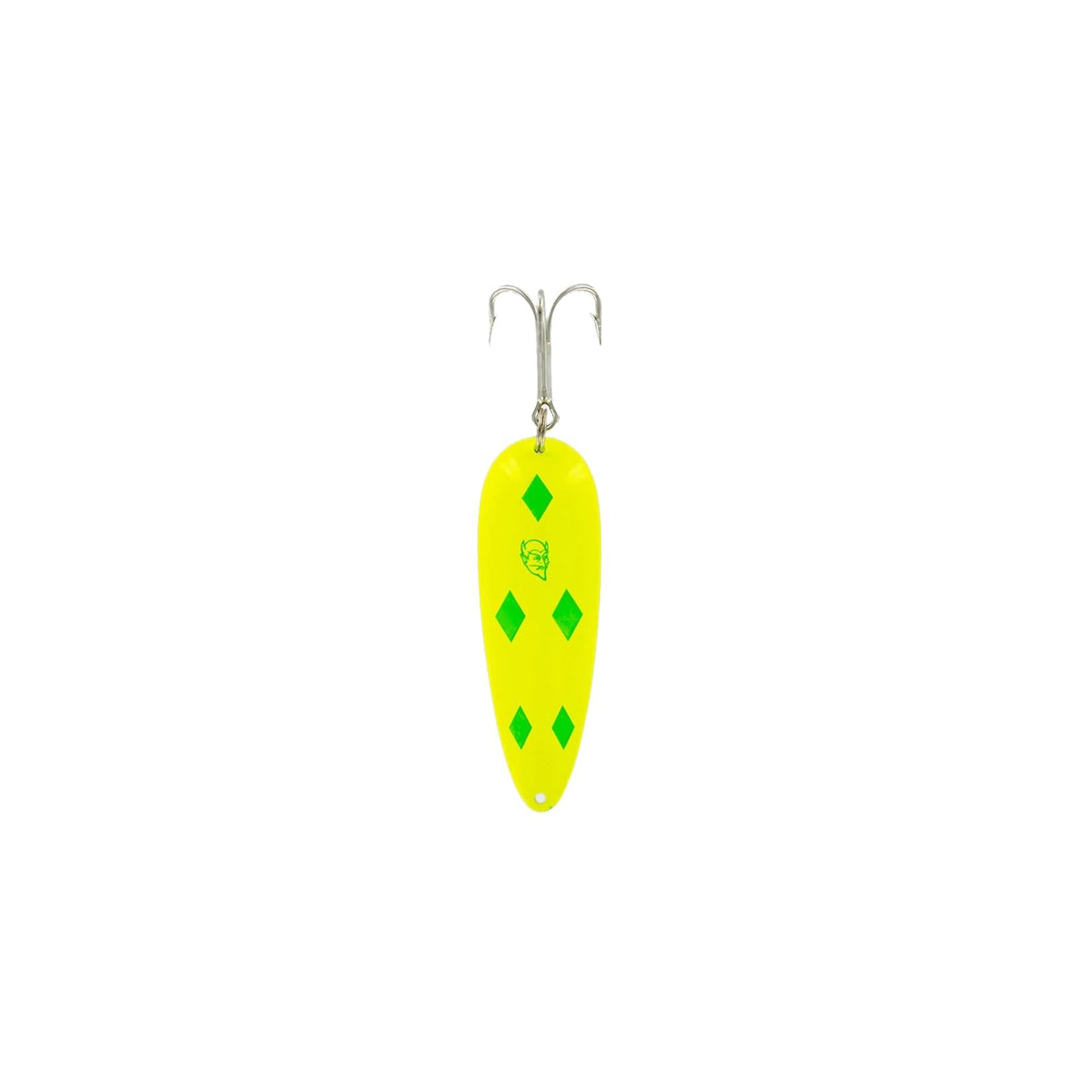 Dardevle Fishing Hook, 2/32 oz. - 15/16" x 3/8", 79-Lemon Lime Diamonds