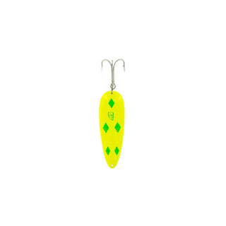 Dardevle Fishing Hook, 2/32 oz. - 15/16" x 3/8", 79-Lemon Lime Diamonds