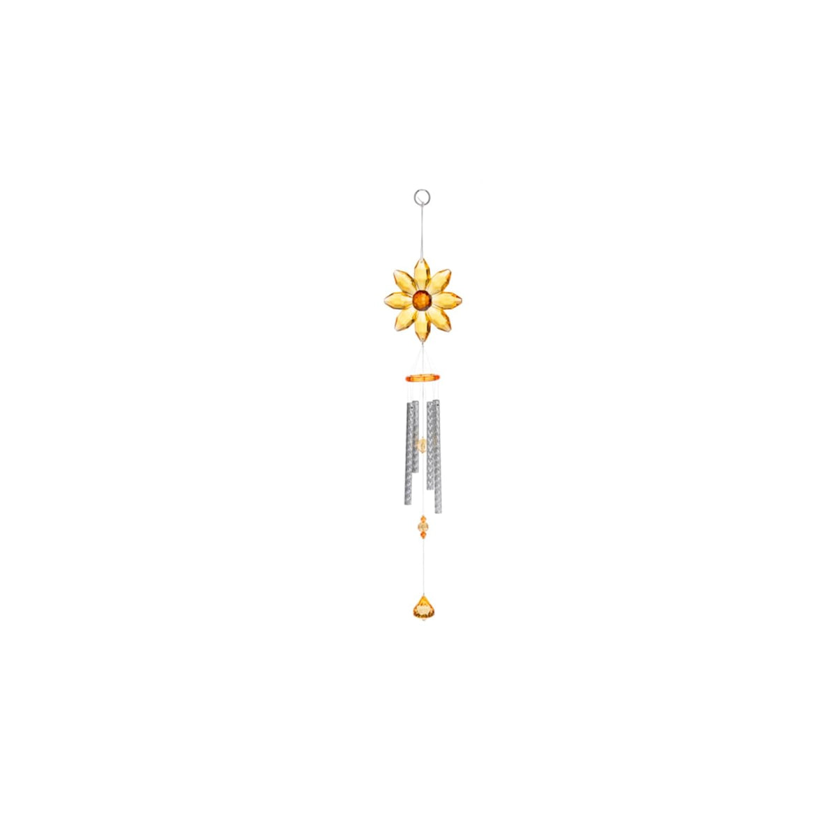 Ganz Wind Chime, 20.5 x 4.5 Inches, Floral Yellow and Orange