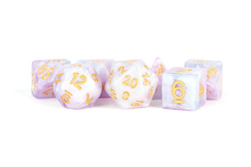 Set of 7 Polyhedral 16mm Dice - Lavender