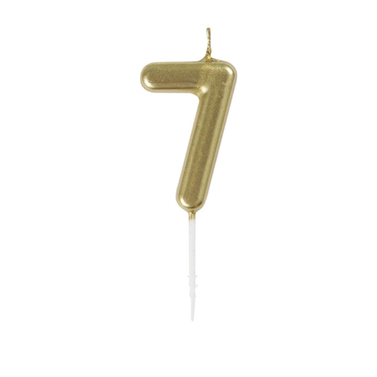Unique Industries Gold Mini Number 7 Pick Candle