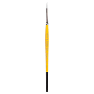 KINGART Premium White Nylon 7950 Series Round Artist Brushes (4)
