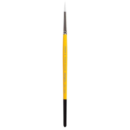 KINGART Premium White Nylon 7950 Series Round Artist Brushes (4)