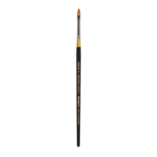 KINGART Original Gold 9515 Series, Golden Taklon Pointed Filbert (4)