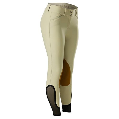 Equinavia Maud Womens Mid Rise Traditional Knee Patch Show Breeches - Tan - 32