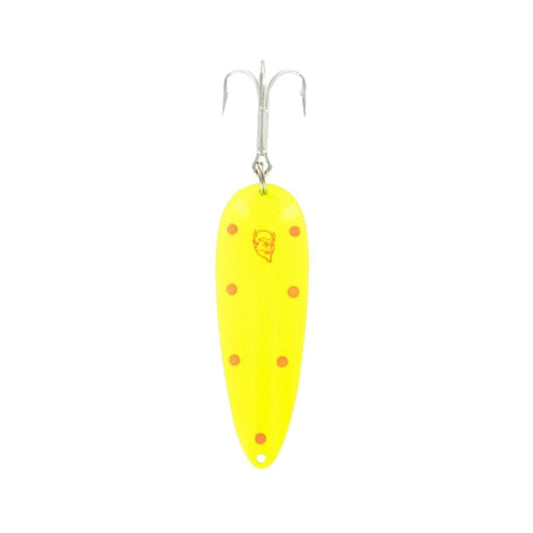 Dardevle 128 Dardevlet - Chartreuse w/Red Dots 3/4 oz. - 2 7/8" x 1 3/16"