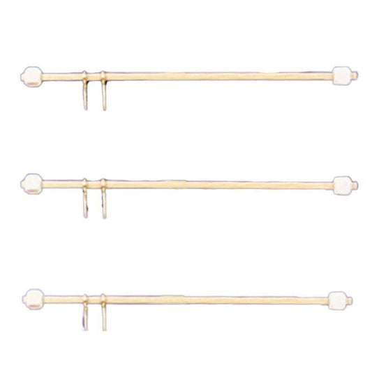 Barbara O'Brien Melody Jane Dolls House 3 Wooden Curtain Rods Rails 10cm 4" Long Window