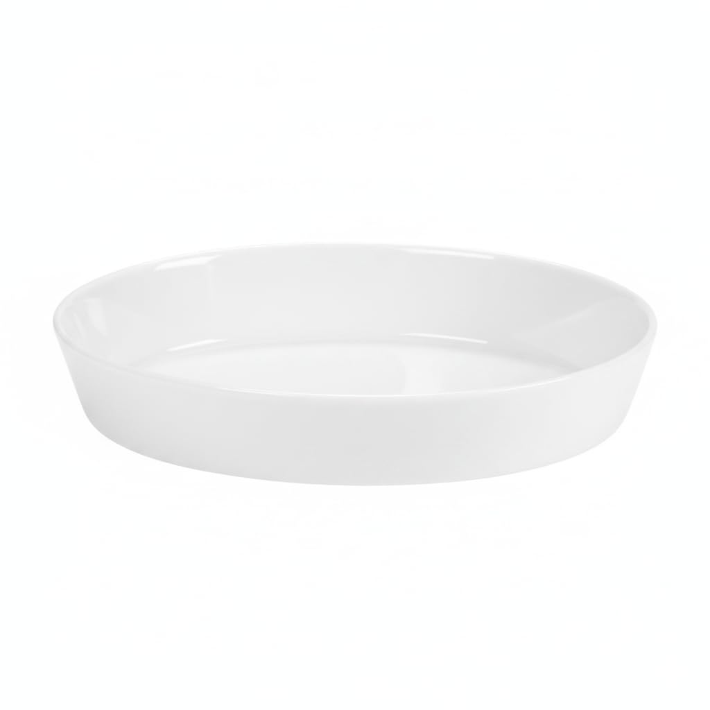 Pillivuyt Porcelain 2-Quart, 12-1/2-by-9-by-2-Inch Deep Oval Baker