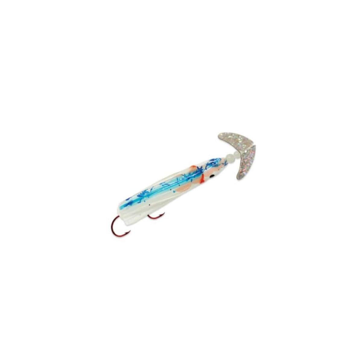 Mack's Lure Fishing Hook, 1.5", Transparent Silver Tiger