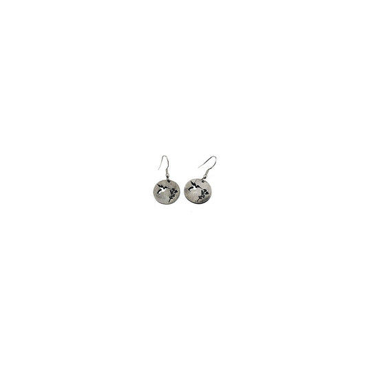 Anju Earring, Pewter, Traditional