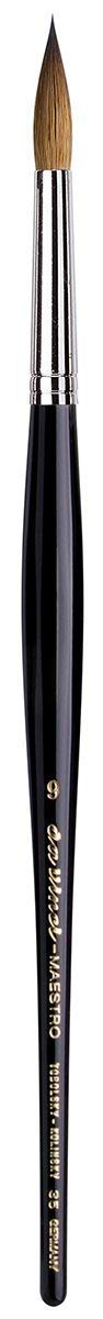da Vinci Watercolor Series 35 Maestro Paint Brush, Round Long Taper Kolinsky Red Sable, Size 9
