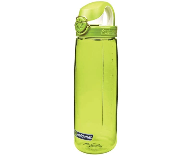 Nalgene Sustain Tritan BPA-Free On The Fly Water Bottle Made with Material Derived from 50% Plastic Waste, 24 OZ, Spring Green with Iguana