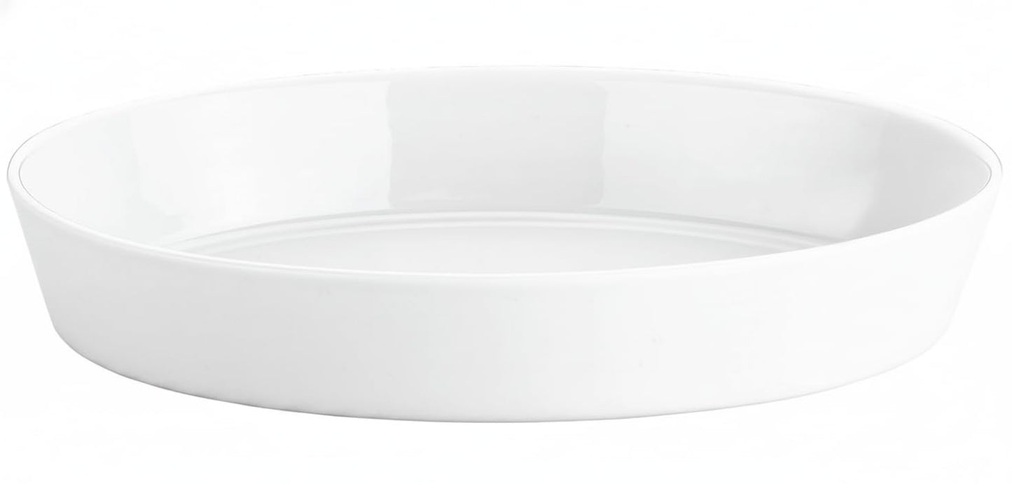 Pillivuyt Porcelain 3-1/2-Quart, 14-1/2-by-10-1/2-by-2-1/8-Inch Deep Oval Baker