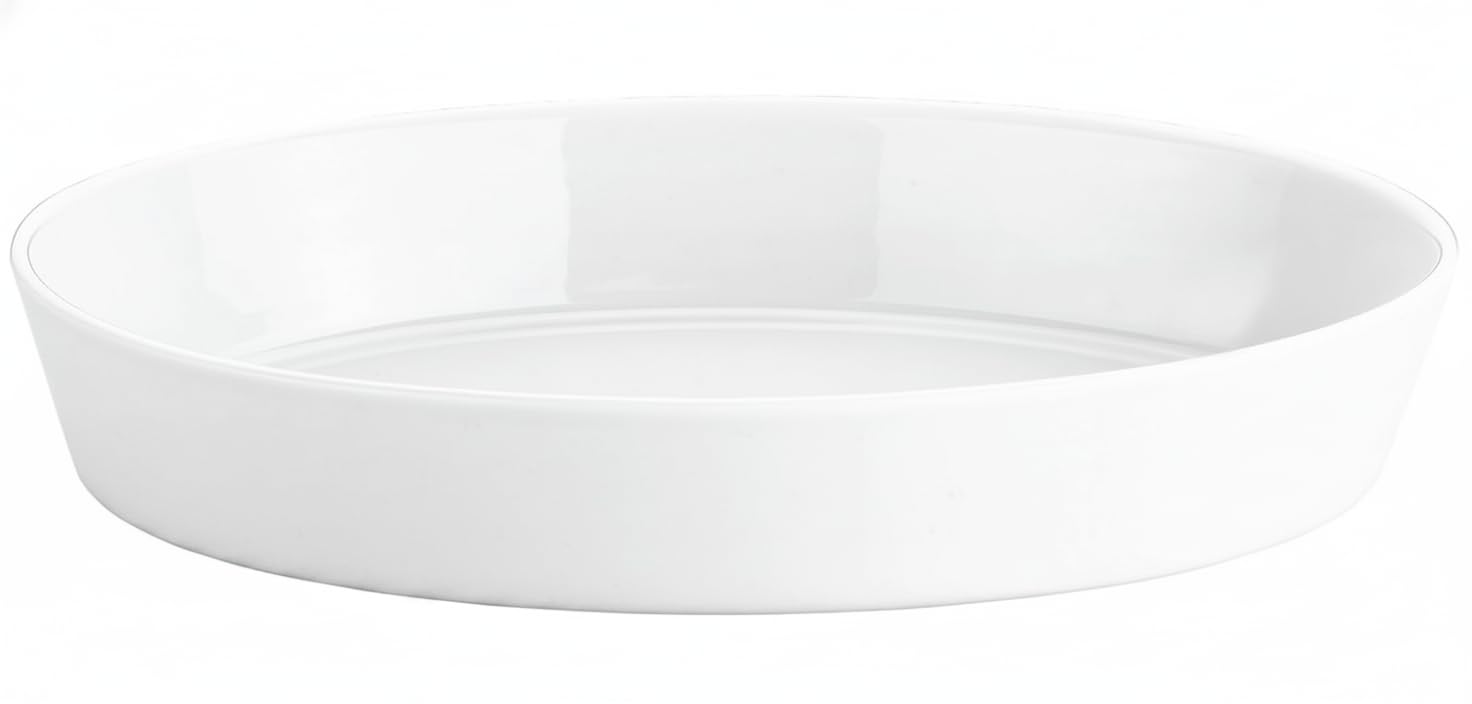 Pillivuyt Porcelain 3-1/2-Quart, 14-1/2-by-10-1/2-by-2-1/8-Inch Deep Oval Baker
